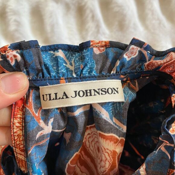 Ulla Johnson Navy and Orange Mini Dress - Picture 7 of 11